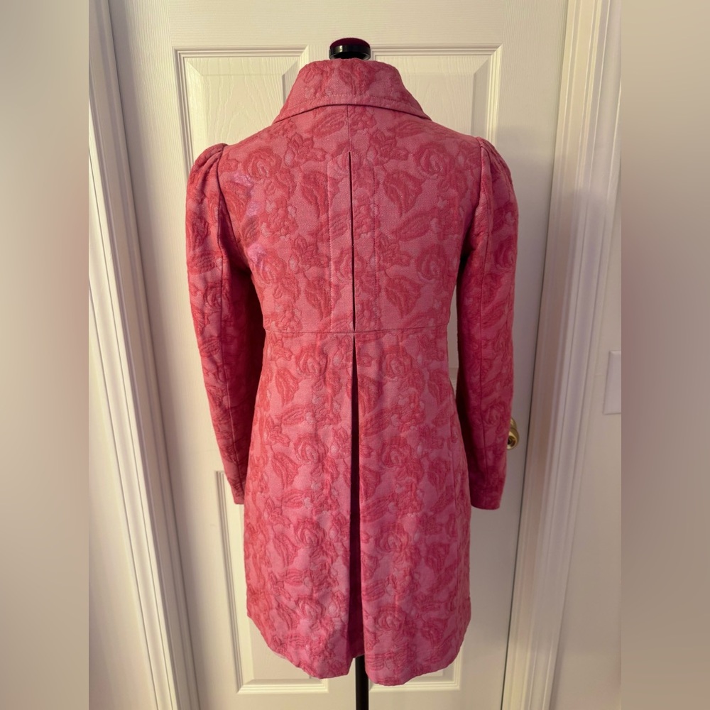 ~2 for $14~ Y2K Pink Brocade Pea Coat - Picture 4 of 17